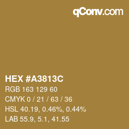 Color code: HEX #A3813C | qconv.com