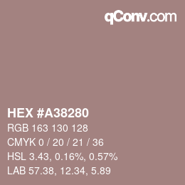 Color code: HEX #A38280 | qconv.com