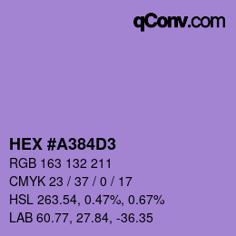 Color code: HEX #A384D3 | qconv.com