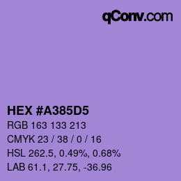 Color code: HEX #A385D5 | qconv.com