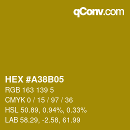 Color code: HEX #A38B05 | qconv.com