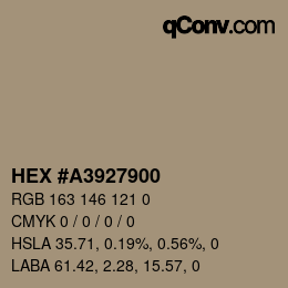 Color code: HEX #A3927900 | qconv.com