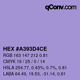 Código de color: HEX #A393D4CE | qconv.com