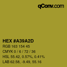 カラーコード: HEX #A39A2D | qconv.com