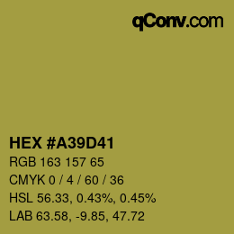 Color code: HEX #A39D41 | qconv.com