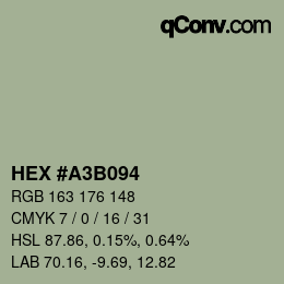 カラーコード: HEX #A3B094 | qconv.com