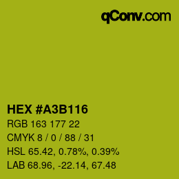 カラーコード: HEX #A3B116 | qconv.com