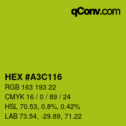Color code: HEX #A3C116 | qconv.com