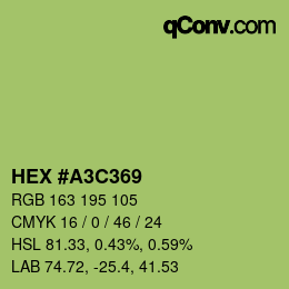 颜色代码: HEX #A3C369 | qconv.com