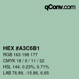 Color code: HEX #A3C6B1 | qconv.com