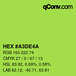 カラーコード: HEX #A3DE4A | qconv.com