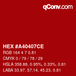 Código de color: HEX #A40407CE | qconv.com