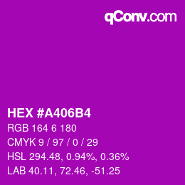 Color code: HEX #A406B4 | qconv.com