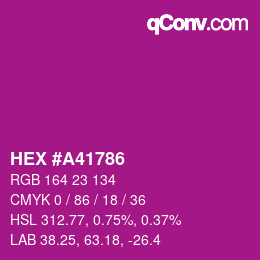 Color code: HEX #A41786 | qconv.com