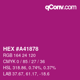 Color code: HEX #A41878 | qconv.com