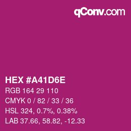 Color code: HEX #A41D6E | qconv.com