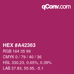 Color code: HEX #A42363 | qconv.com