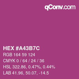 Color code: HEX #A43B7C | qconv.com