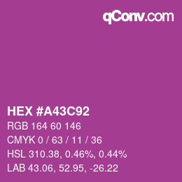 Color code: HEX #A43C92 | qconv.com