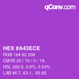 Color code: HEX #A43ECE | qconv.com