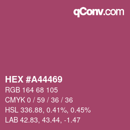 Color code: HEX #A44469 | qconv.com