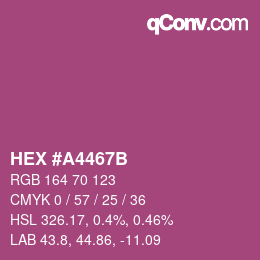 Color code: HEX #A4467B | qconv.com