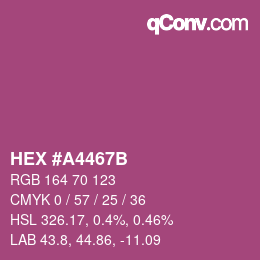 Color code: HEX #A4467B | qconv.com