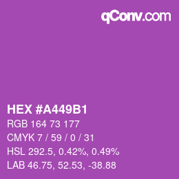 Color code: HEX #A449B1 | qconv.com