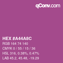Color code: HEX #A44A8C | qconv.com