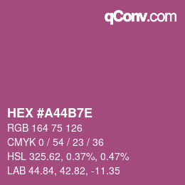Color code: HEX #A44B7E | qconv.com