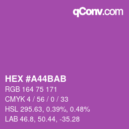 Color code: HEX #A44BAB | qconv.com