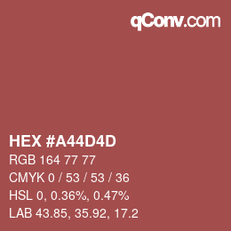 Color code: HEX #A44D4D | qconv.com