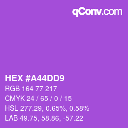 Color code: HEX #A44DD9 | qconv.com