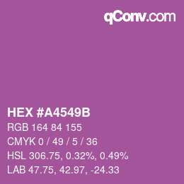 Color code: HEX #A4549B | qconv.com