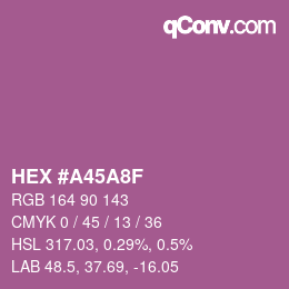 Color code: HEX #A45A8F | qconv.com