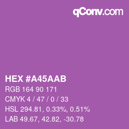カラーコード: HEX #A45AAB | qconv.com