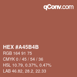 カラーコード: HEX #A45B4B | qconv.com