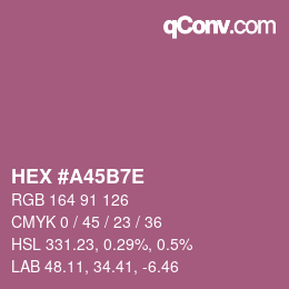 Color code: HEX #A45B7E | qconv.com