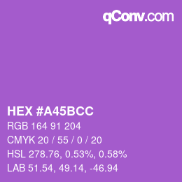 Color code: HEX #A45BCC | qconv.com