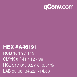 カラーコード: HEX #A46191 | qconv.com