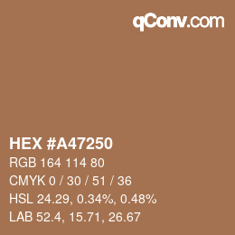 カラーコード: HEX #A47250 | qconv.com
