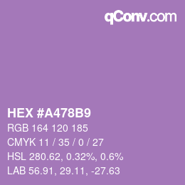Color code: HEX #A478B9 | qconv.com