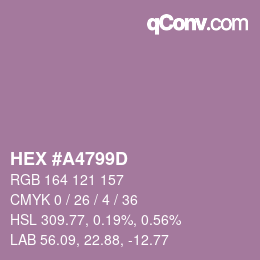 Color code: HEX #A4799D | qconv.com