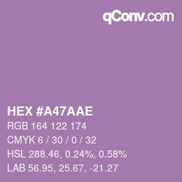 Código de color: HEX #A47AAE | qconv.com