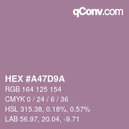 Farbcode: HEX #A47D9A | qconv.com