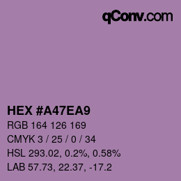 Código de color: HEX #A47EA9 | qconv.com