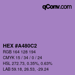 Color code: HEX #A480C2 | qconv.com
