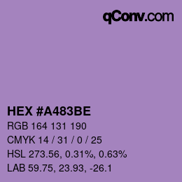 颜色代码: HEX #A483BE | qconv.com