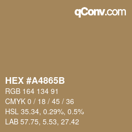 Color code: HEX #A4865B | qconv.com