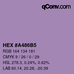 Color code: HEX #A486B5 | qconv.com